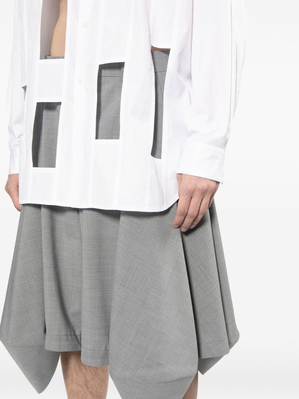Bermuda con risvolto in grigio COMME DES GARCONS HOMME PLUS - uomo 