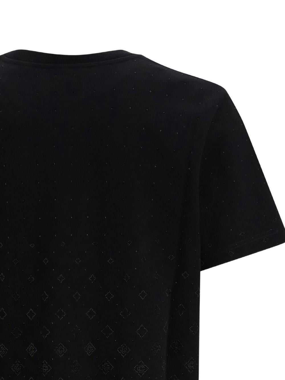 T-shirt con monogramma in nero Casablanca - uomo 