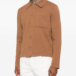 Cardigan con taschino in marrone A.P.C: - uomo 