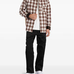 Giacca-camicia a quadri in beige in beige Junya watanabe - uomo 