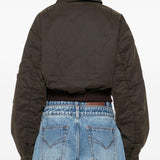 Giacca crop con tasche in marrone Feng chen wang - donna 