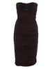 Abito senza spalline con paillettes in marrone Amen - donna
