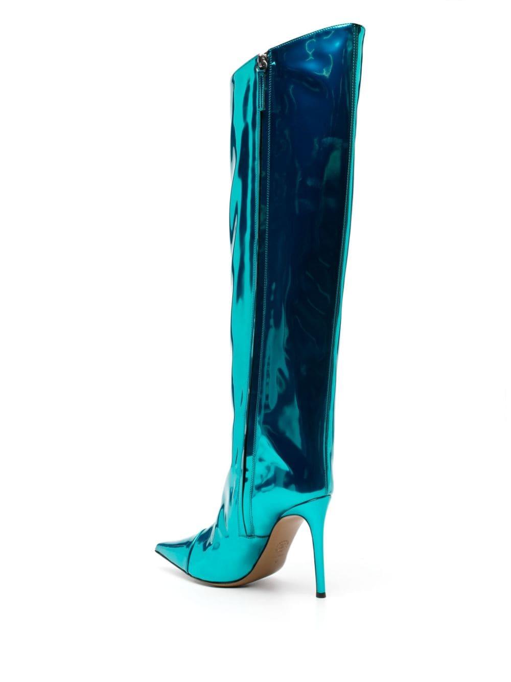 Stivali al ginocchio Alex 105mm in azzurro - donna 