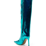 Stivali al ginocchio Alex 105mm in azzurro - donna 