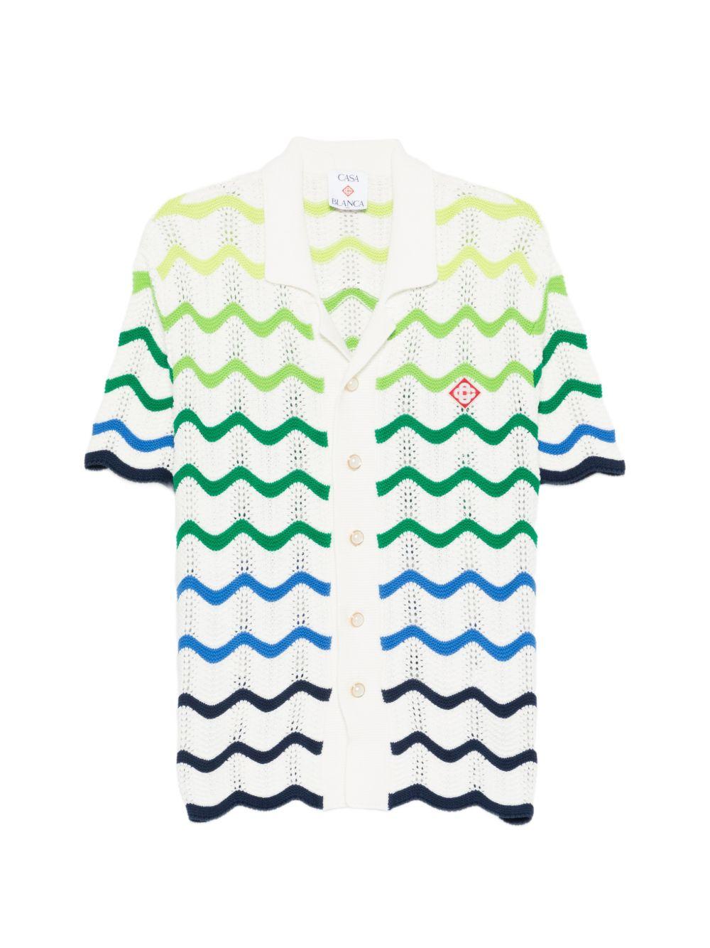 Camicia all'uncinetto multicolor Casablanca - uomo 