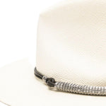 Cappello fedora con decorazioni in bianco Brunello cucinelli - donna 