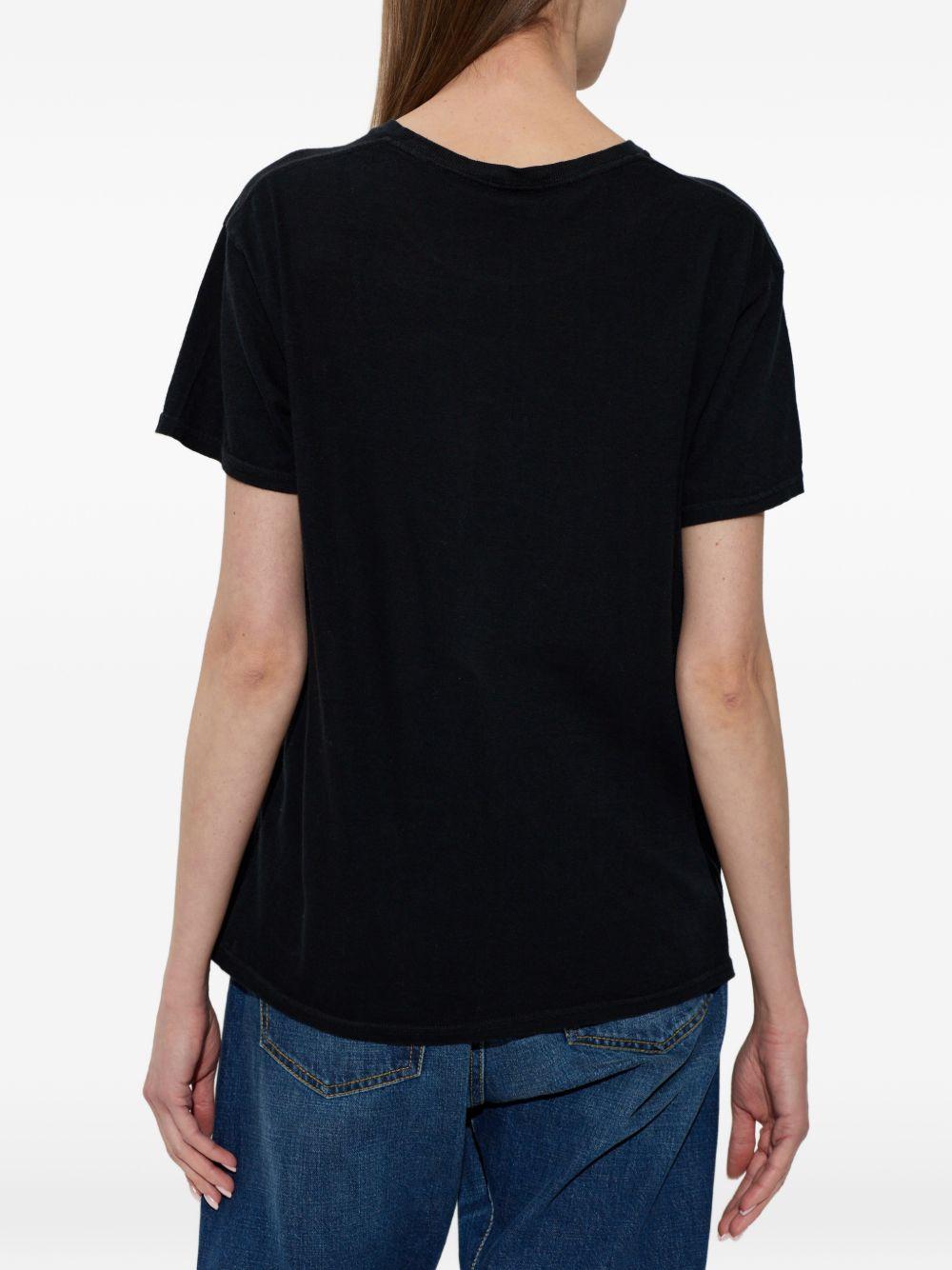 T-shirt girocollo stampata in nero R13 - donna 