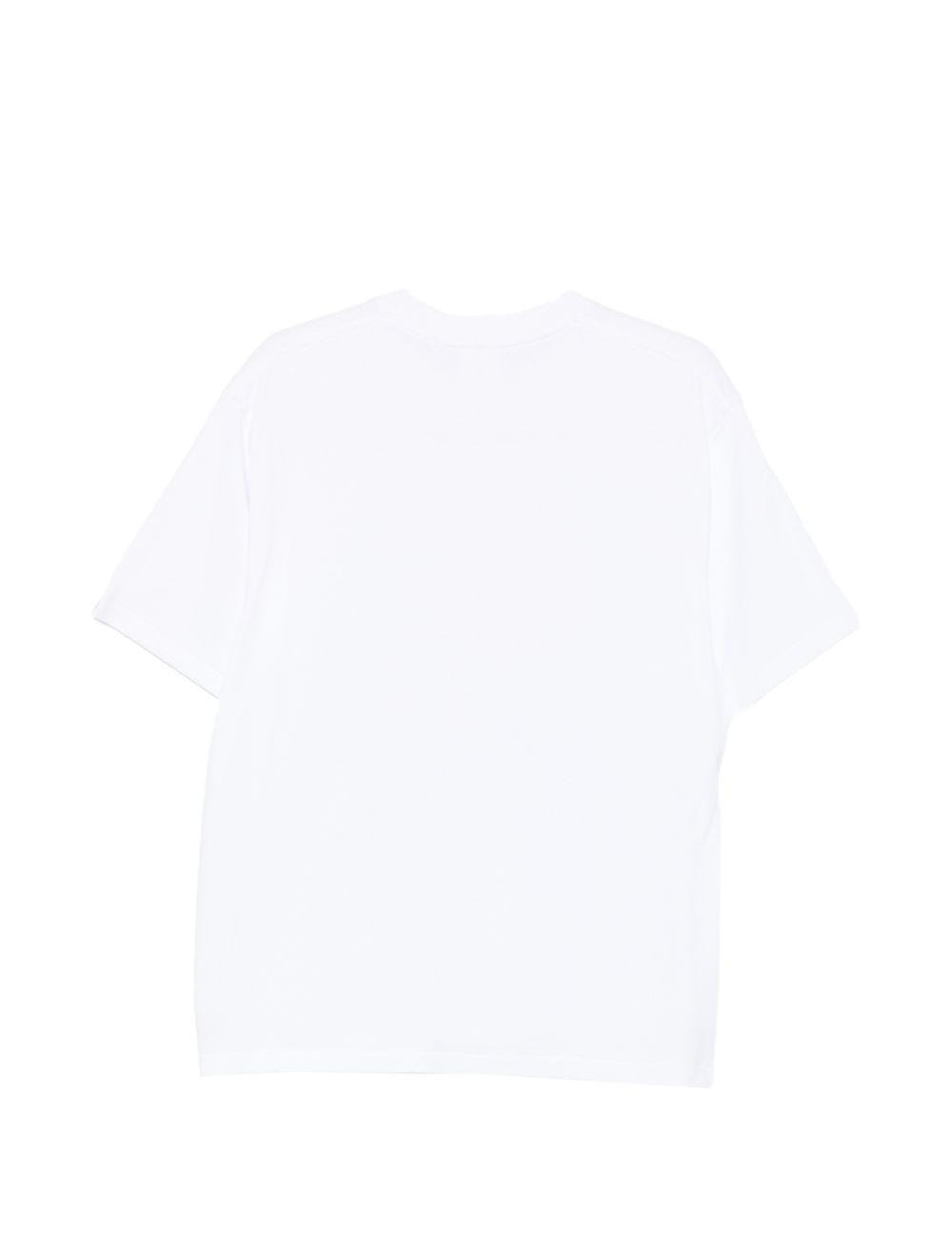 T-shirt con logo in bianco A bathing ape - uomo 