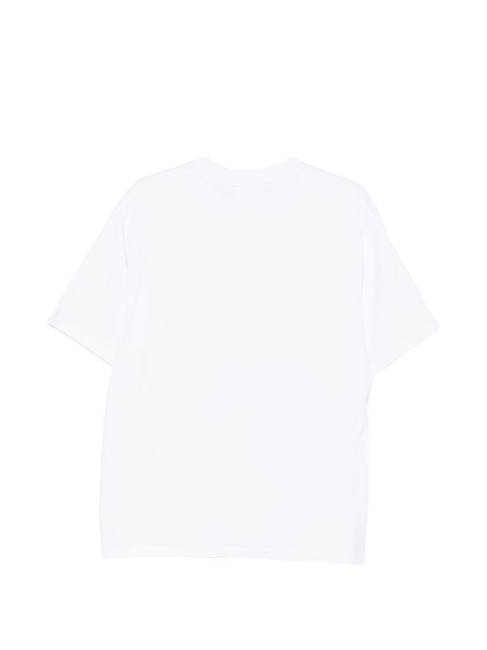 T-shirt con logo in bianco A bathing ape - uomo 