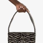 Borsa Tommy con perline in nero e bianco Staud - donna 