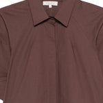 Camicia con collo a punta in marrone Antonelli - donna 