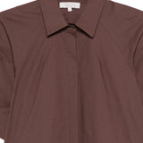 Camicia con collo a punta in marrone Antonelli - donna 