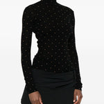 Maglione con borchie in nero Rabanne - donna 