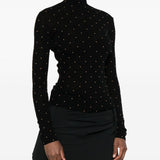Maglione con borchie in nero Rabanne - donna 