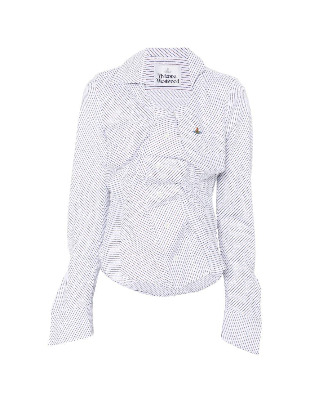 Camicia Drunken a righe in azzurro Vivienne westwood - donna 