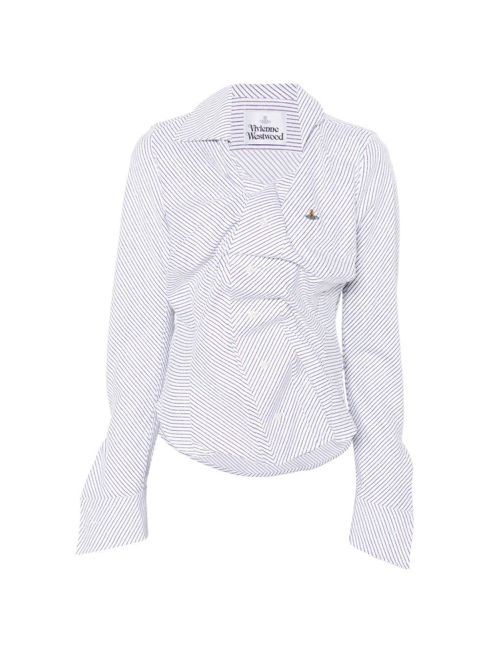 Camicia Drunken a righe in azzurro Vivienne westwood - donna 
