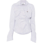 Camicia Drunken a righe in azzurro Vivienne westwood - donna 