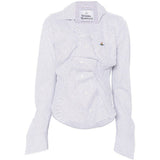 Camicia Drunken a righe in azzurro Vivienne westwood - donna 