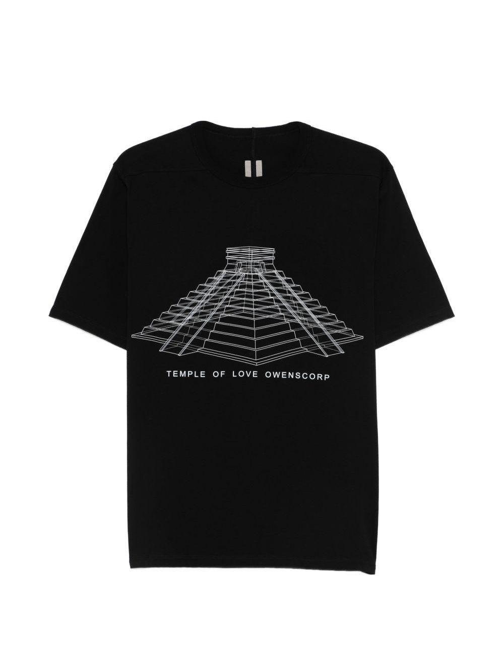 T-shirt con grafica in nero Rick owens - uomo 