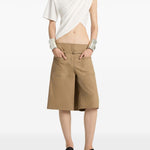 Shorts con cintura in beige Courrèges - donna 