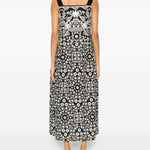 Abito midi con stampa floreale in nero Maxmara weekend - donna 