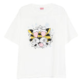 T-shirt con stampa tigrata in bianco Kenzo - uomo 