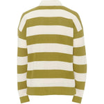 Cardigan a righe ami de coeur in bianco e verde Ami paris - uomo 