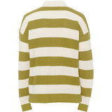 Cardigan a righe ami de coeur in bianco e verde Ami paris - uomo 