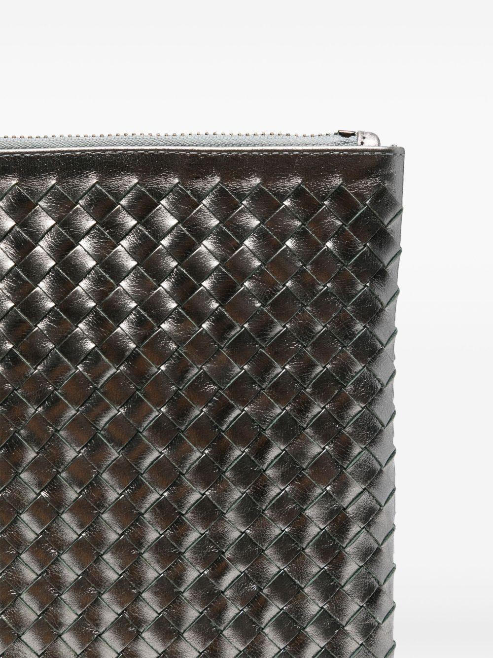 Clutch intrecciato A4 in argento Dragon diffusion - donna 