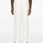 Pantaloni plissé in bianco Brunello cucinelli - uomo 
