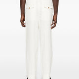 Pantaloni plissé in bianco Brunello cucinelli - uomo 