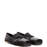 Ballerina con elastico con logo in nero Mm6 maison margiela - donna 