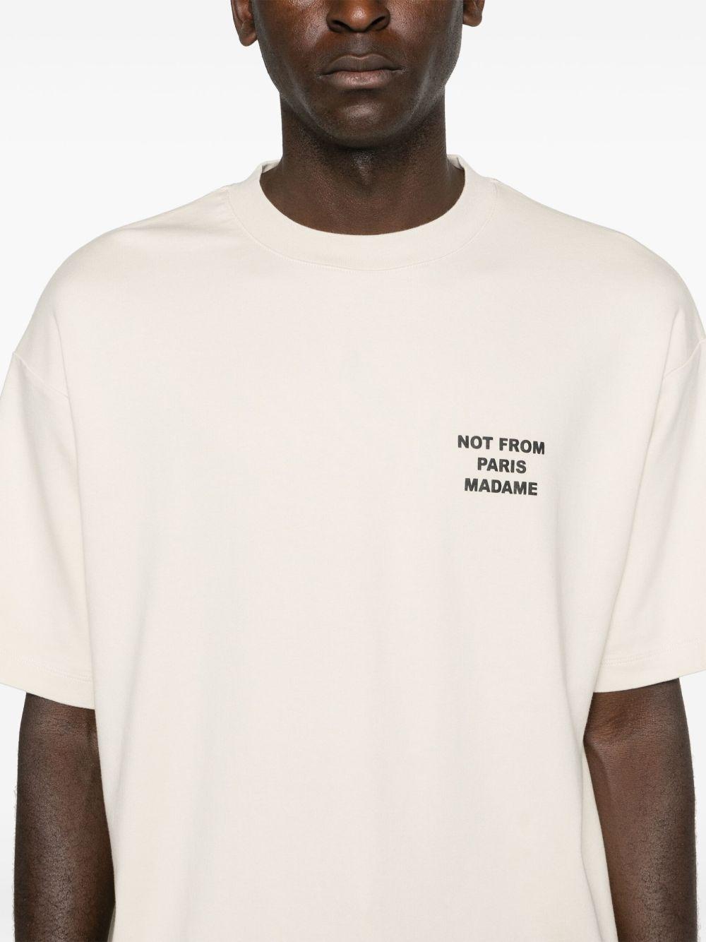 T-shirt con stampa in beige Drole de monsieur - uomo 