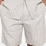 Pantaloncini a righe in beige Grayed - uomo 