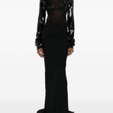 Gonna maxi coda in nero Rick owens - donna 