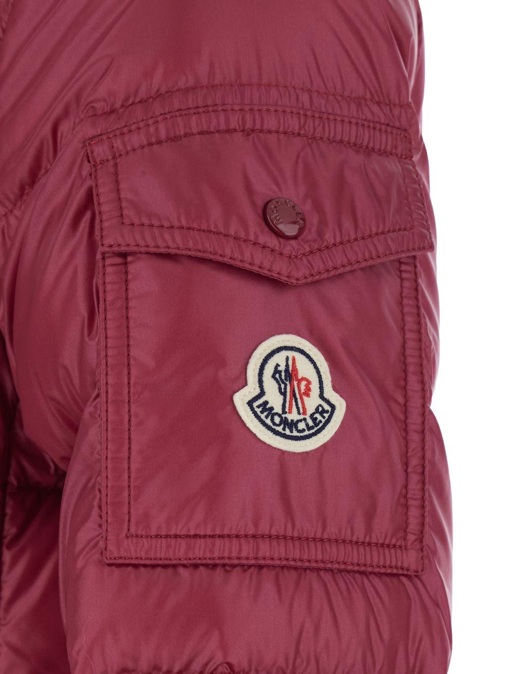 Piumino con cappuccio glesse in bordeaux Moncler - donna 