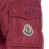 Piumino con cappuccio glesse in bordeaux Moncler - donna 