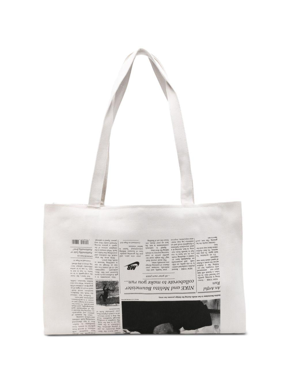 Borsa a spalla  New York Times in bianco 