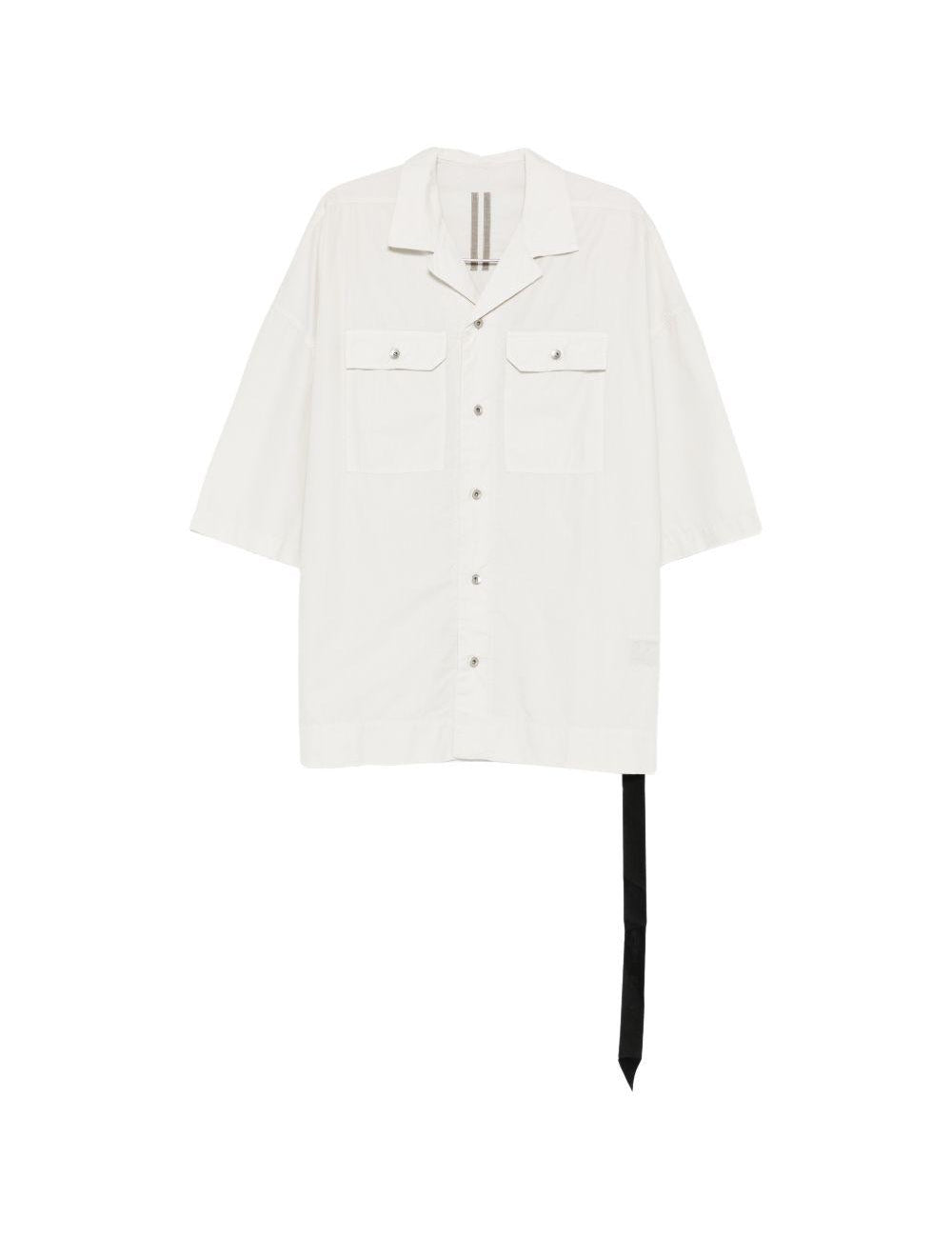 Camicia con tasche in beige Rick owens drkshdw - uomo 