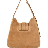 Borsa a spalla con fibbia H in suede marrone Hogan - donna 