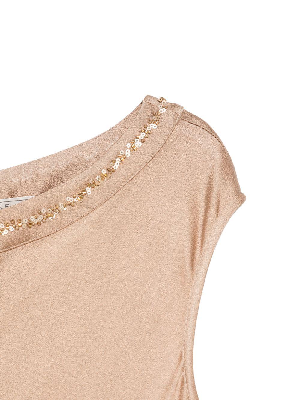 Abito lungo Maxwell decorato con paillettes in beige Antonelli - donna 