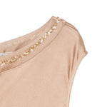 Abito lungo Maxwell decorato con paillettes in beige Antonelli - donna 
