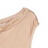 Abito lungo Maxwell decorato con paillettes in beige Antonelli - donna 