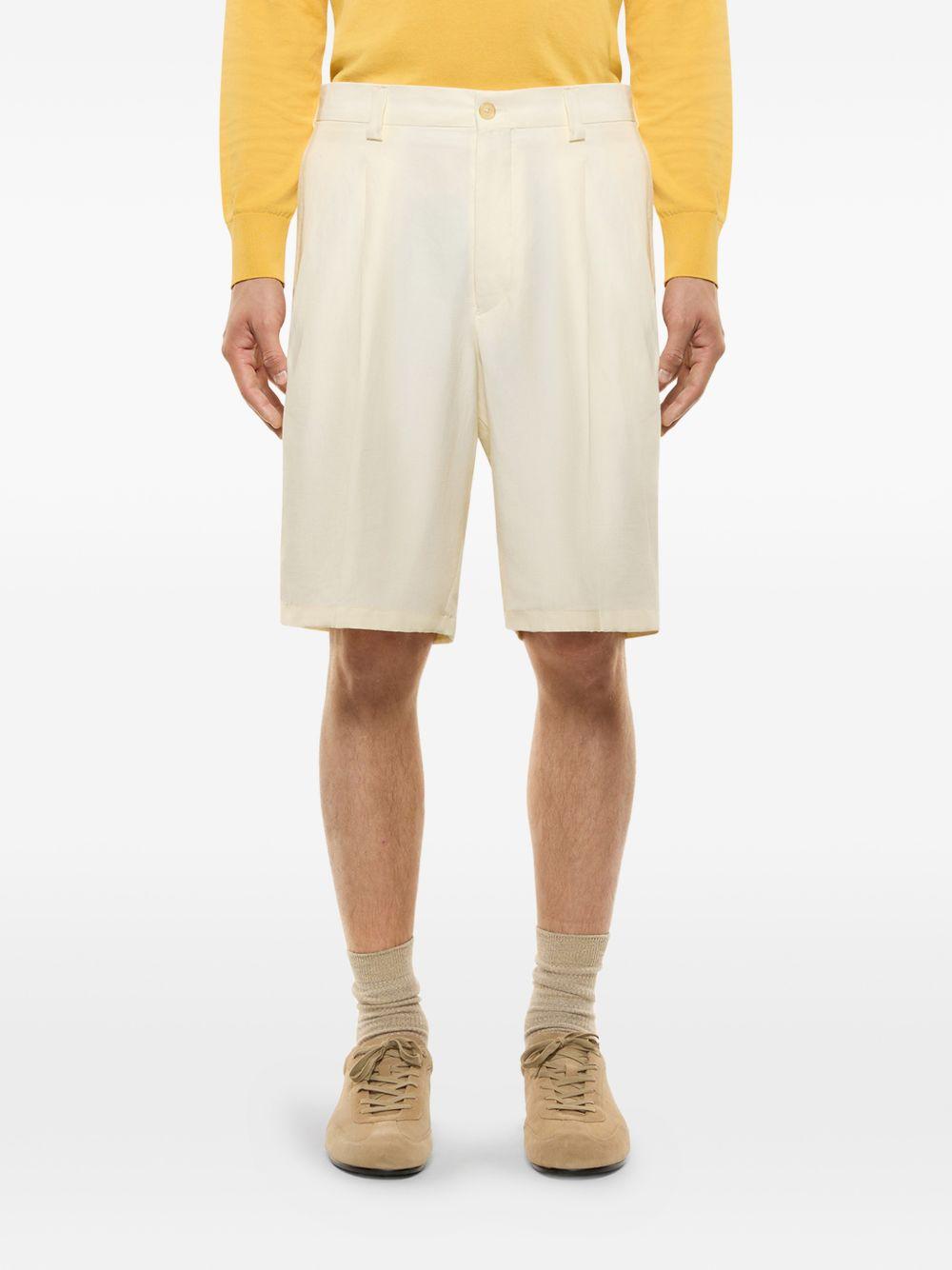 Shorts con bottone in bianco Laneus - uomo 