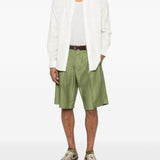 Pantaloncini a pieghe in verde Laneus - uomo 