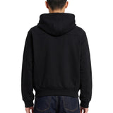 Felpa con cappuccio e zip nera 