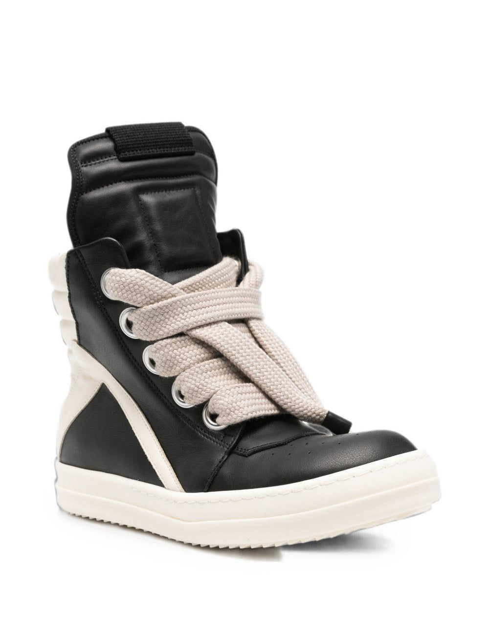 Sneakers Geobasket in pelle in nero 