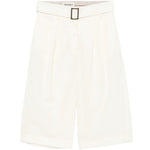 Shorts con fibbia e pieghe in bianco Batakovic - donna 