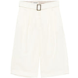 Shorts con fibbia e pieghe in bianco Batakovic - donna 