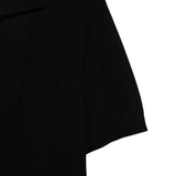 T-shirt a coste con collo polo in nero Kangra - uomo 